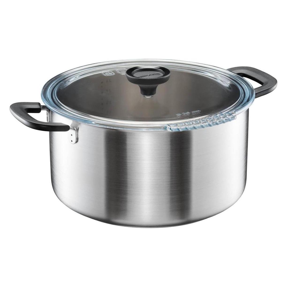 Fiskars CASSEROLE FF 7L WITH LID 1072318 (Kochtopf, Aluminium, 28.50 x 22 cm) (1072318)