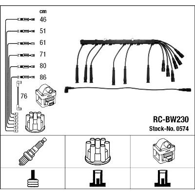 NGK Zündleitungssatz 0574 für MINI