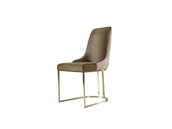 Xlmoebel Esszimmerstuhl Beiger Edelstahlstuhl mit elegantem Design und hohem Komfort (Einzeln), Hergestellt in Europa