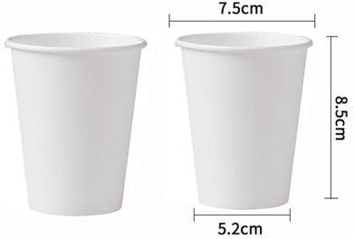 The Handy Homestead White Disposable Coffee Cups For Hot And Cold Drinks white
