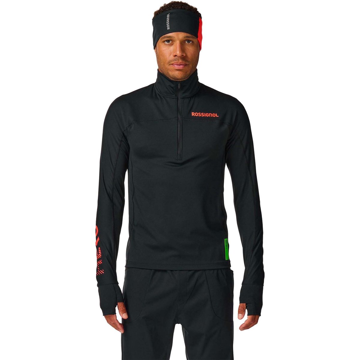 Rossignol Mittens Hero Half Zip First Layer black (200) S RLPML12 20000S