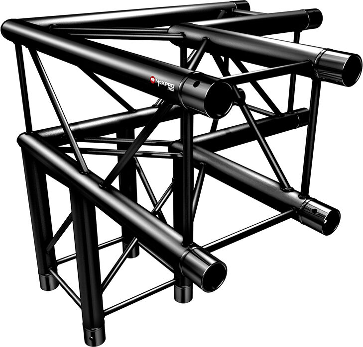 Traversen Naxpro-Truss Fd 24 C30 90° 3 Weg Winkel Schwarz