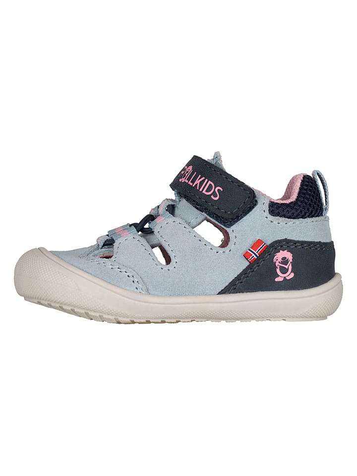 Trollkids Leder-Halbsandalen "Femund" in Grau - 26