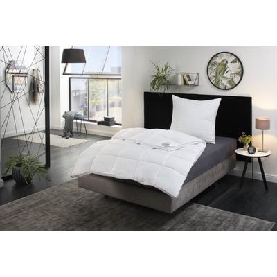 Kunstfaserbettdecke RIBECO "Isabel", weiß, B:155cm L:220cm, Bezug: 100% Polyester. Füllung: 100% Polyester, Bettdecken, Luxus Daunenfeeling mit natürlichem Milbenschutz