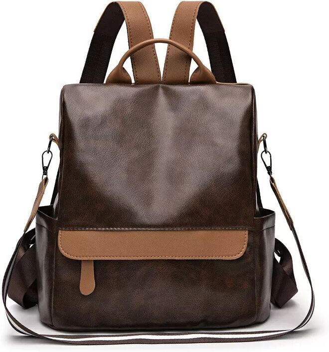 INF Damen PU-Leder Rucksack - Stilvolle und vielseitige Umhängetasche Dunkelbraun