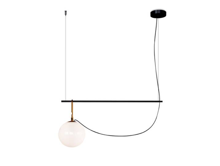 ARTEMIDE lampe à suspension NH S2 22 (Blanc - Verre soufflé, laiton, acier)