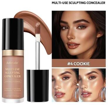 Inspired Finds Flawless Multi Use Concealer Cream Long Lasting Foundation Concealer Hydrating Oil Free Contour & Highlight Makeup cookie