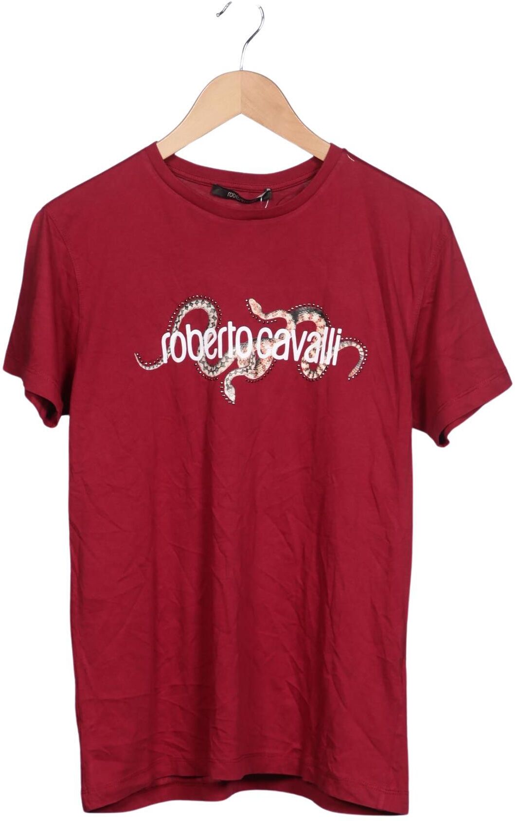 Roberto Cavalli Damen T-Shirt, Rot, Gr. XL, Baumwolle - Second Hand