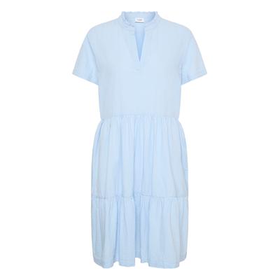Midikleid SAINT TROPEZ "Damen Kleid ElmikoSZ", Damen, Gr. M, N-Gr, blau (skyway), Obermaterial: 100% Baumwolle CO., Kleider Midikleid