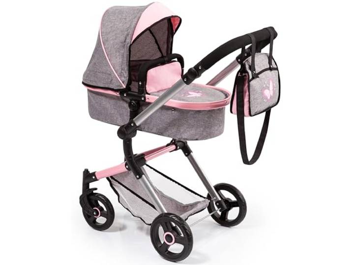 Poppenwagen Neo Vario, wandelwagen, verstelbare en zwenkbaar duwstang