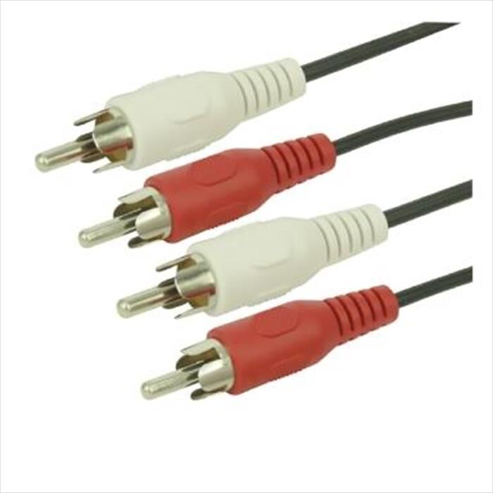 ISNATCH Cavo Audio 2 Spine Rca / 2 Spine Rca 3m-nero/bianco/rosso