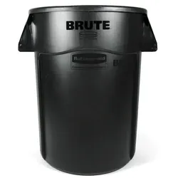 Mülltonne Rubbermaid Brute Utility rund 166,5 L Schwarz Mülleimer mit Luftschlitzen