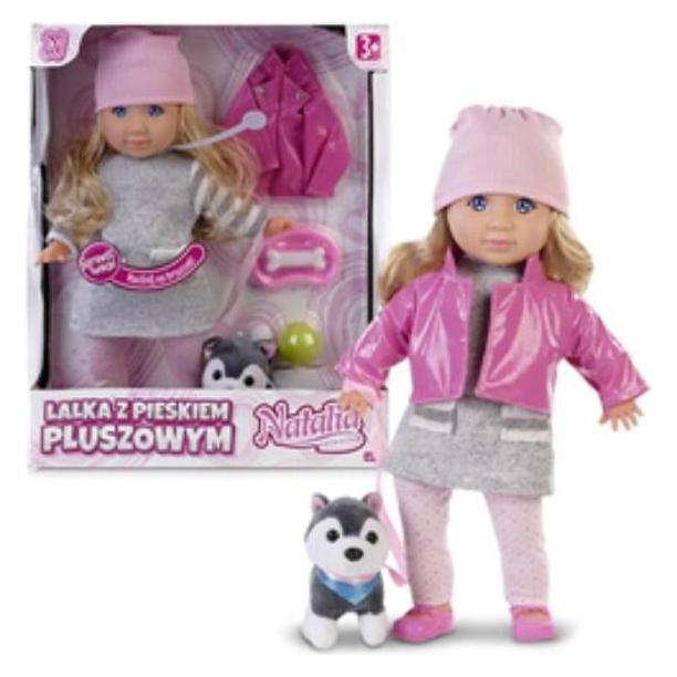Artyk Produkt Natalia Puppe mit Plüschhund 35cm 121661 Produkt (121661 ARTYK)