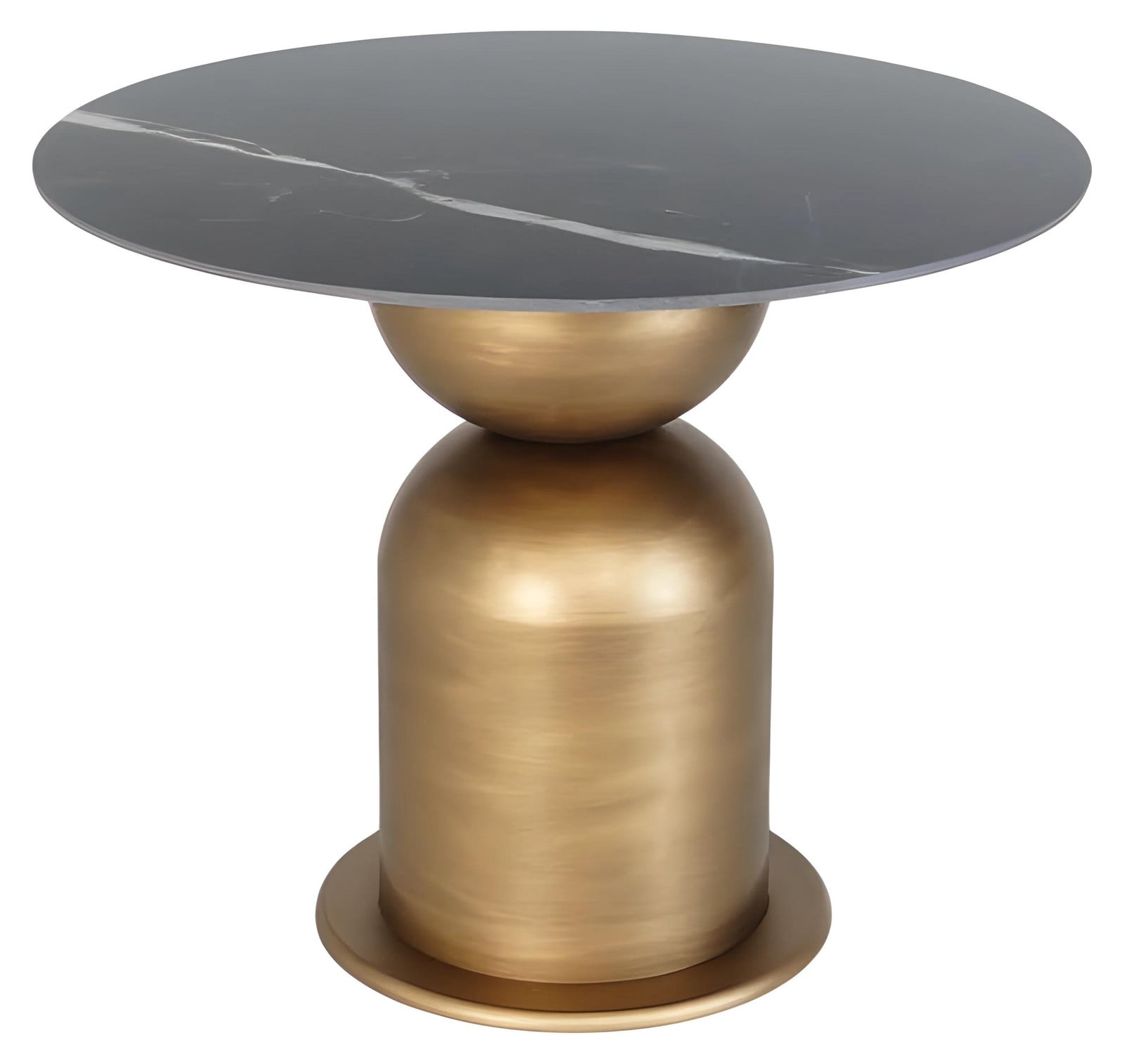 Moderne ronde eettafel in het grijs