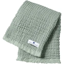 Nordic coast company Babydecke Musselin Fransen 80x80cm, gruen