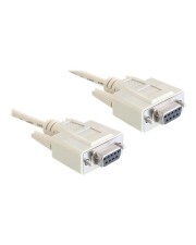 Delock Nullmodemkabel DB-9 W bis W 5 m Daumenschrauben Grau (84250)