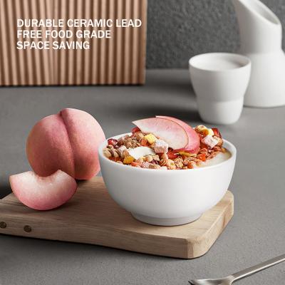 Garvee 8 Piece Ceramic Cereal Bowls Set, 4.5-Inch Dessert Bowls Set, Dishwasher& Microwave Safe