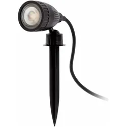 EGLO, Gartenbeleuchtung, NEMA 1-C Erdspiess schwarz/transparent (400 lm, GU10, IP44)