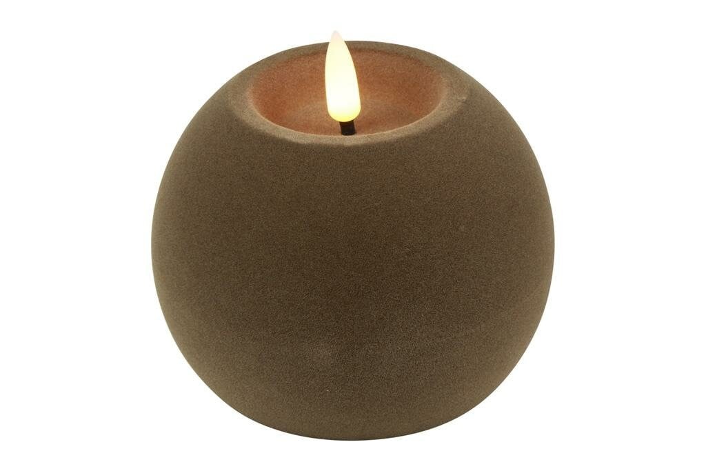 Countryfield Led bolkaars Lyon Taupe Velvet D10 H7,8 cm