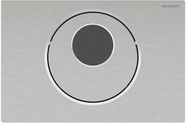 Geberit WC-Steuerung 115891SN6 Batteriebetrieb, 2-Mengen-Spülung, Edelstahl gebürstet