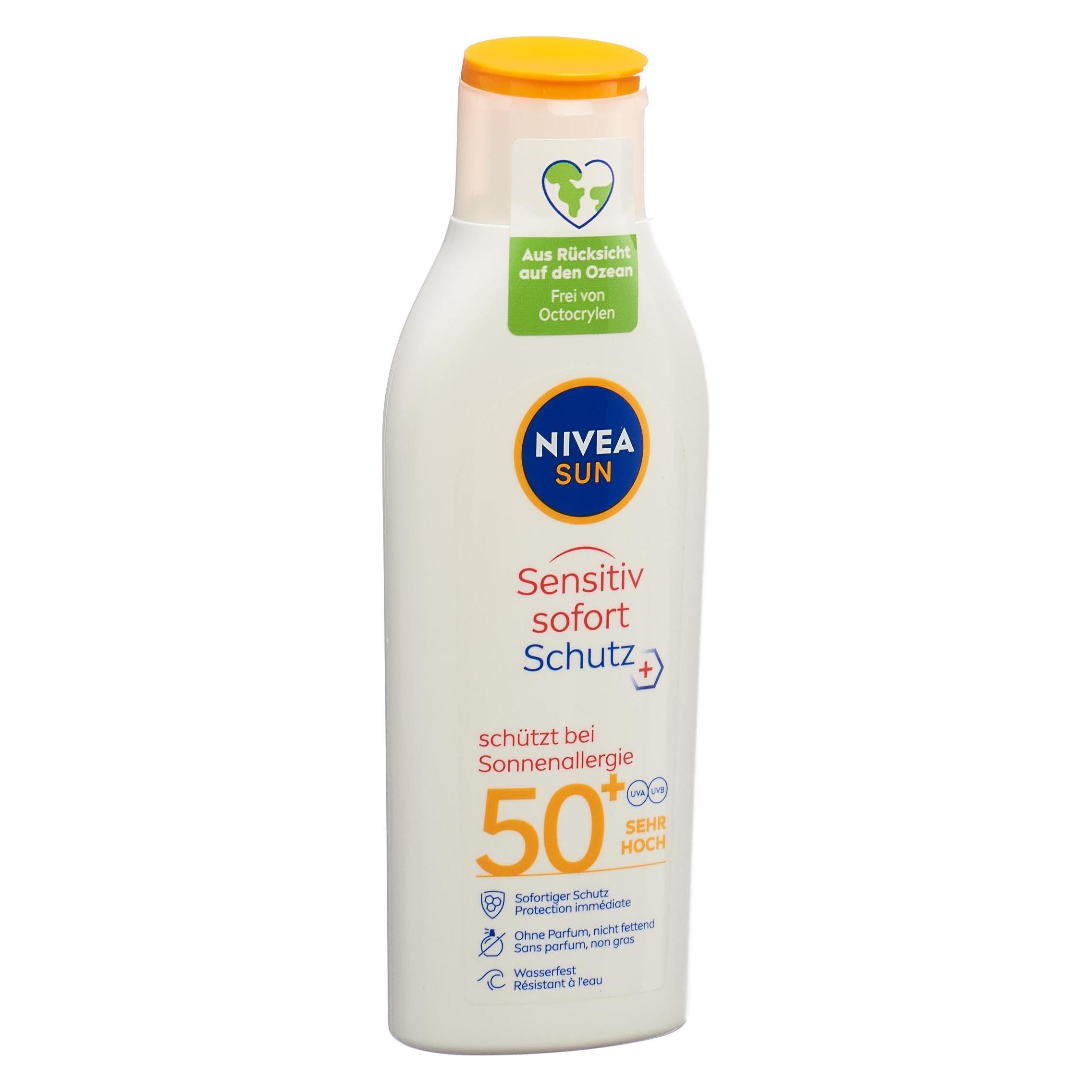 Nivea Sensitive Immediate Protect Sonnenlotion LSF 50+ (SPF 50+, 200 ml) (80457-01000-25)