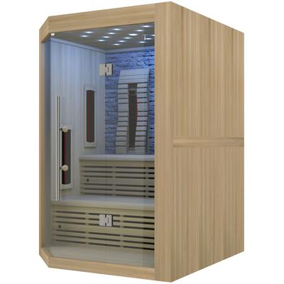 Infrarotkabine SANOTECHNIK "KIRUNA", braun (holzfarben), integrierte Steuerung, (ohne Ofen), Saunen