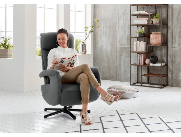 Die PlanBar Relaxsessel MP-RS18073, 360° drehbar, inkl. man. Kopfpolsterverstellung u. Relax-Funktion