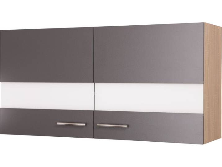 Hängeschrank RESPEKTA Merle , grau, B:110cm H:56,1cm T:34,6cm, Schränke, Hängeschrank, Breite 110 cm, mit Soft-Close Funktion, Stangengriffe aus Metall