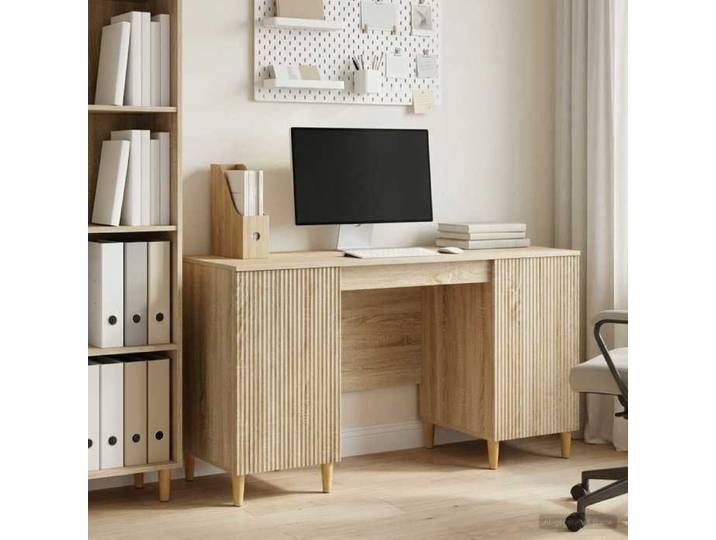 Bureau chêne sonoma 142 5x50x75 cm bois ingénierie bureau design scandinave grand