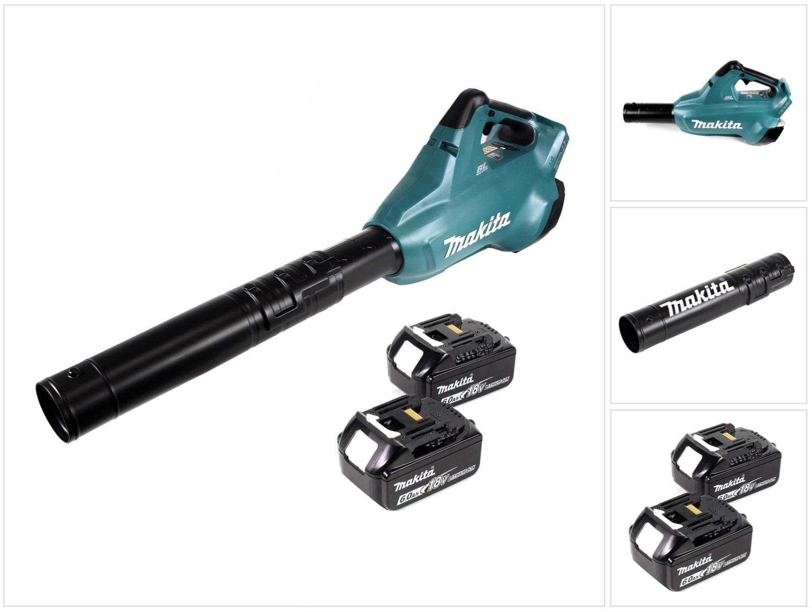 Makita DUB 362 bladblazer met 2x 18V accu en 2x 6 Ah accu