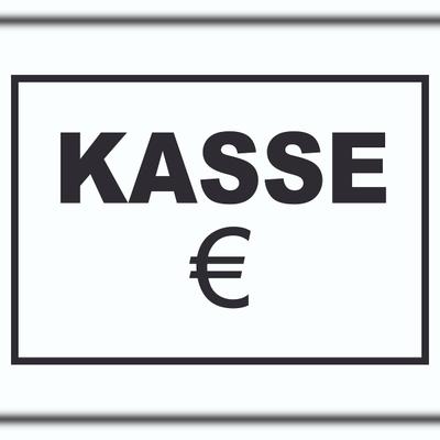 HB-Druck Kasse Schild A5 Rückseite selbstklebend