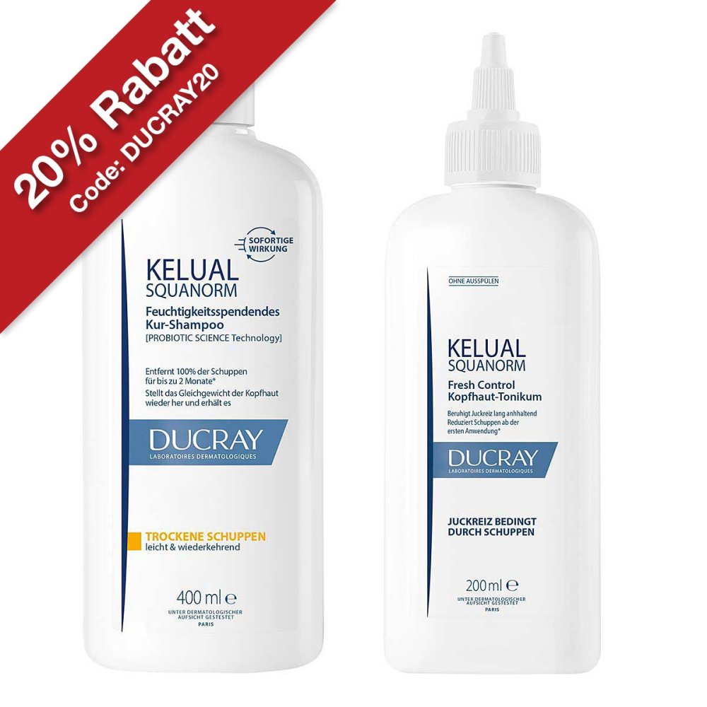 PIERRE FABRE DERMO KOSMETIK GmbH Ducray Shampoo Trockene Schuppen 400ml + Tonikum 200ml 08104276