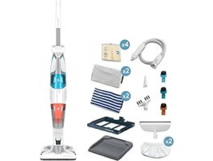 Nettoyeur Vapeur - Rowenta - Clean & Steam Multi - 2 en 1 - Aspiration et Nettoyage - Bleu