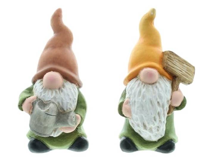 Wichtel Gartenarbeit , 2er Set, Terracotta Maße: Höhe 14 cm