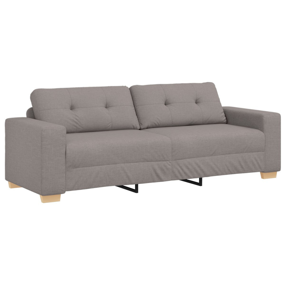 vidaXL 3-Zits Sofa - Taupe - 221 cm