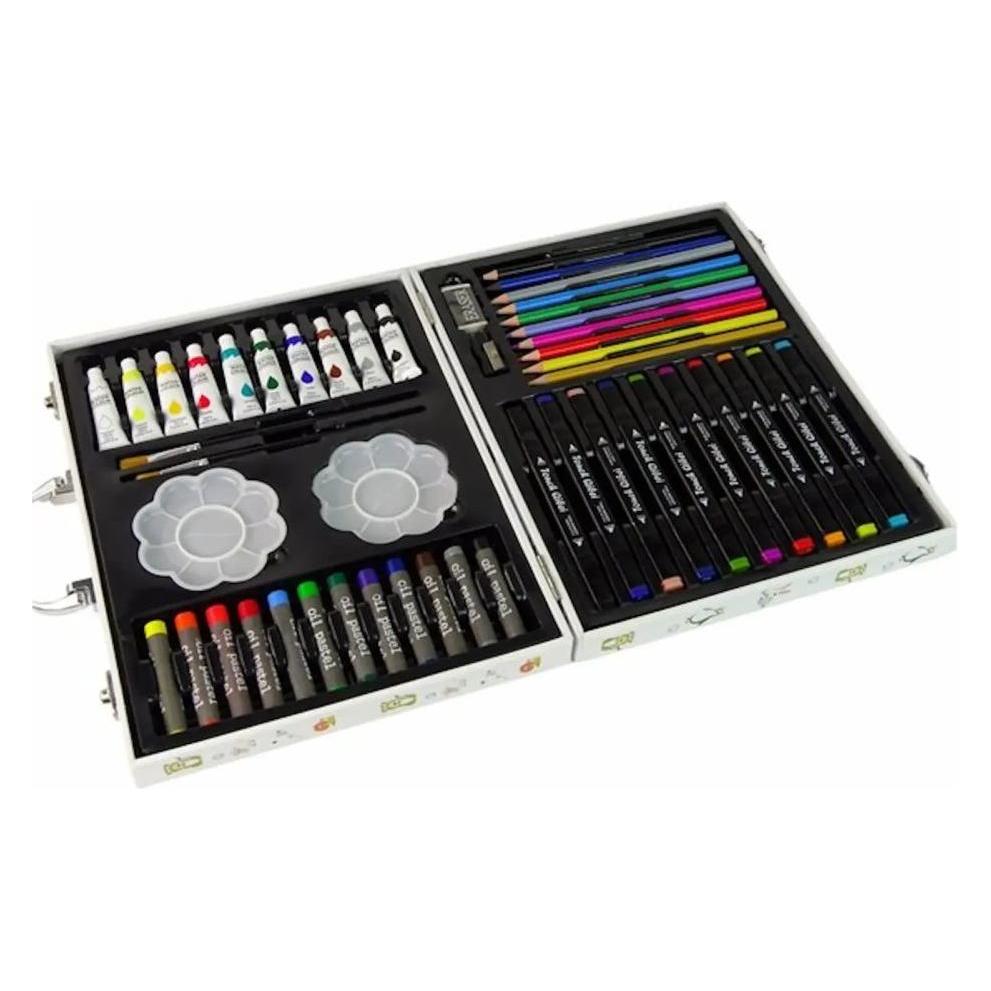 iLike Toys Stationery Art Set for Kids 68pcs Markers Crayons Pencils and Accessories Multicolor (ILIKE)