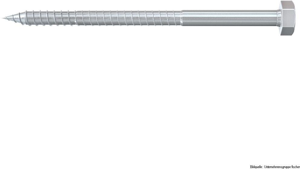 fischerwerke fischer Sicherheitsschraube 7,0 x 87 mm, Sechskantkopf, SW13, galvanisch, verzinkt, 200 Stück