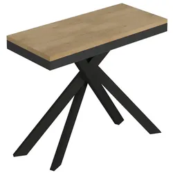 Itamoby Ausziehbare Konsole 90x40/196 cm Saki Small Evolution Gestell Natureiche Anthrazit