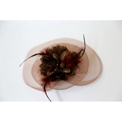 Fascinators Kentucky Derby Hut Federn / Netz / Stoff Blumen / Kopfbedeckung / Kopfbedeckung mit Kappe / Blumen 1 Stück Hochzeit / Damentag Kopfbedeckung