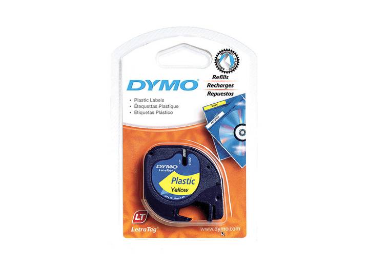 Dymo Farbband (12 mm x 4 m, Schwarz / Gelb)