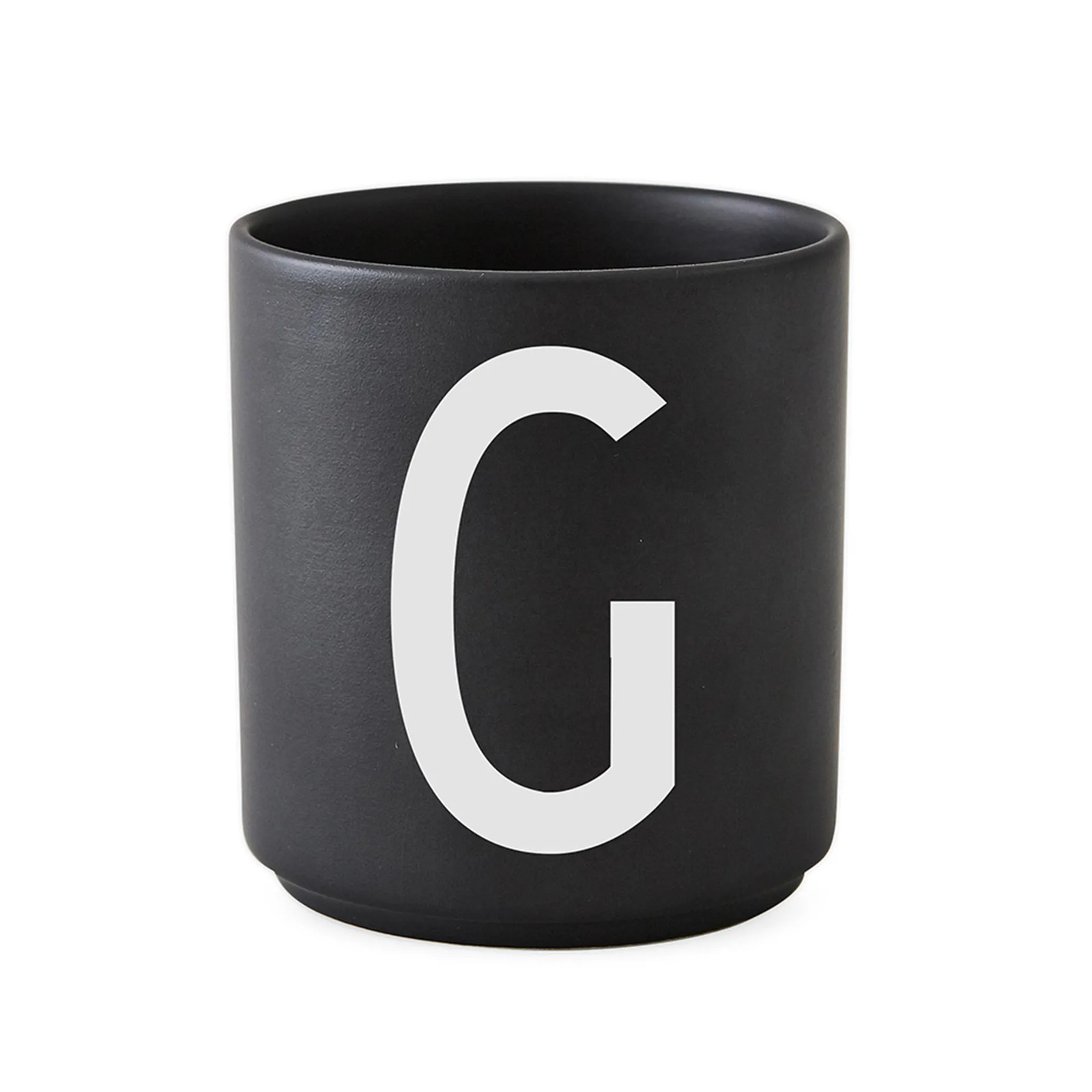 Design Letters keramische beker zwart