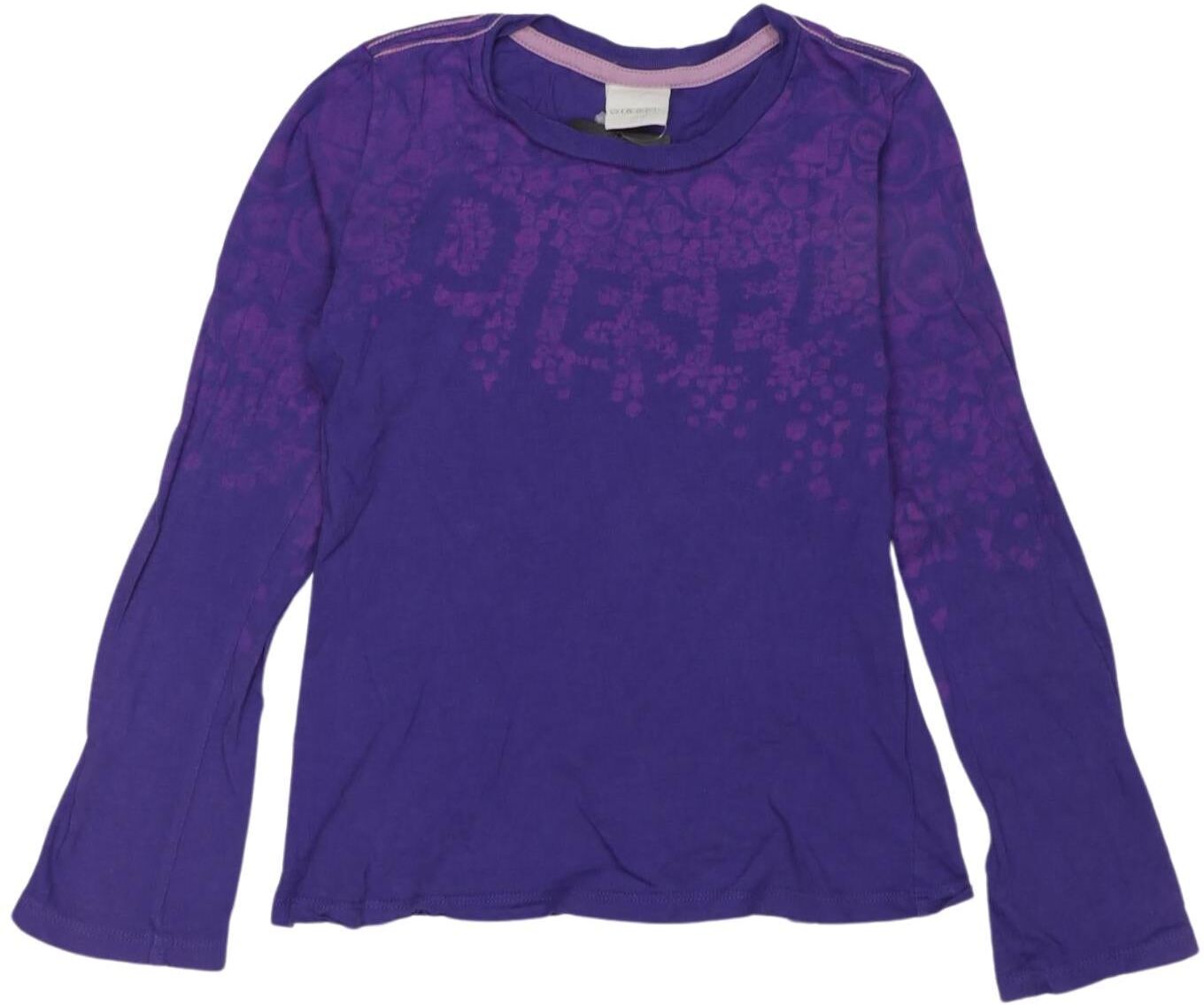 Diesel Mädchen Langarmshirt, Lila, Gr. EU 128, Baumwolle - Second Hand