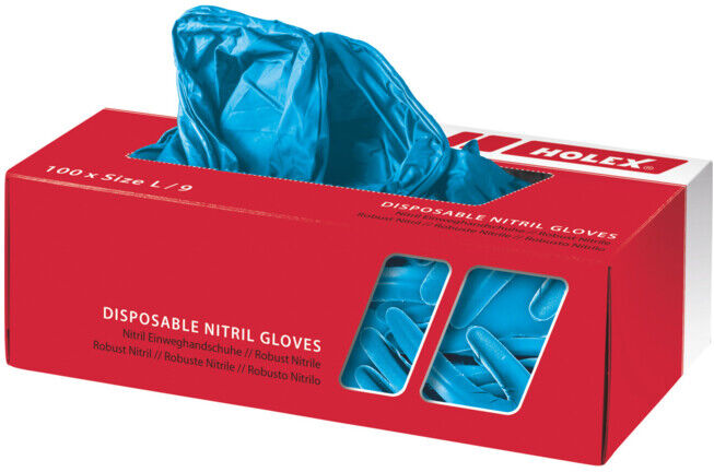HOLEX Boîte de gants jetables 100 pièces, Taille des gants : 7 (094786 7)