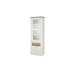 Vitrine   ¦ weiß ¦ Maße (cm): B: 71 H: 212 T: 41.0