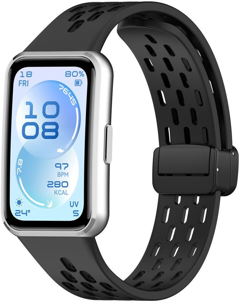 Huawei Band 11 / 11 Pro EIDERWOOD Hullet Silikonerem - Sort