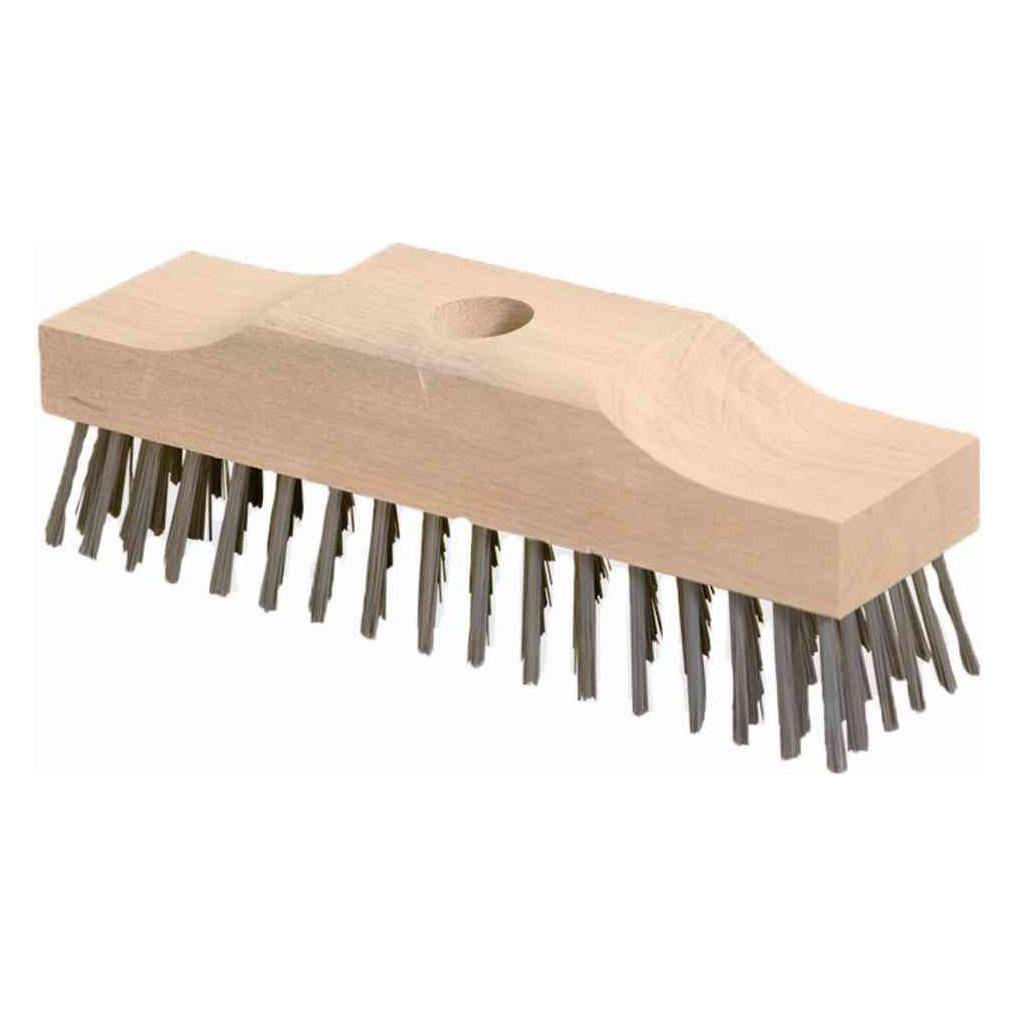Nölle Stahldrahtschrubber, Besteckung aus Stahldraht, Stielaufnahme: Stielloch, ø 24 mm (1 Stk.) (00321600)
