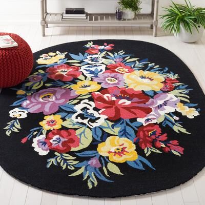 SAFAVIEH Handmade Chelsea Sayo Floral Wool Rug