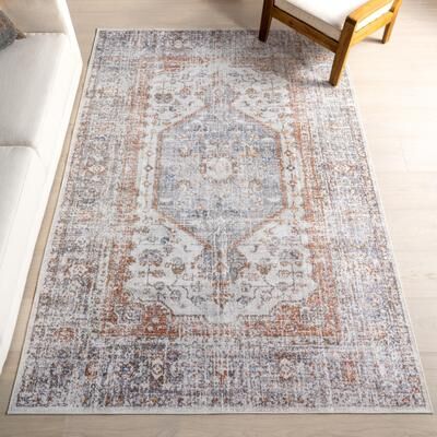 Nuloom Iana Medallion SplashGuard Machine Washable Area Rug
