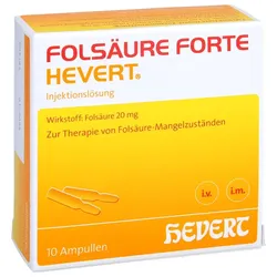 FOLSÄURE FORTE Hevert 20 mg Inj.-Lösung Amp.