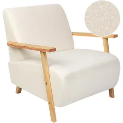 SESSEL Bouclé Hellbeige Lesja